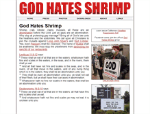 Tablet Screenshot of godhatesshrimp.com